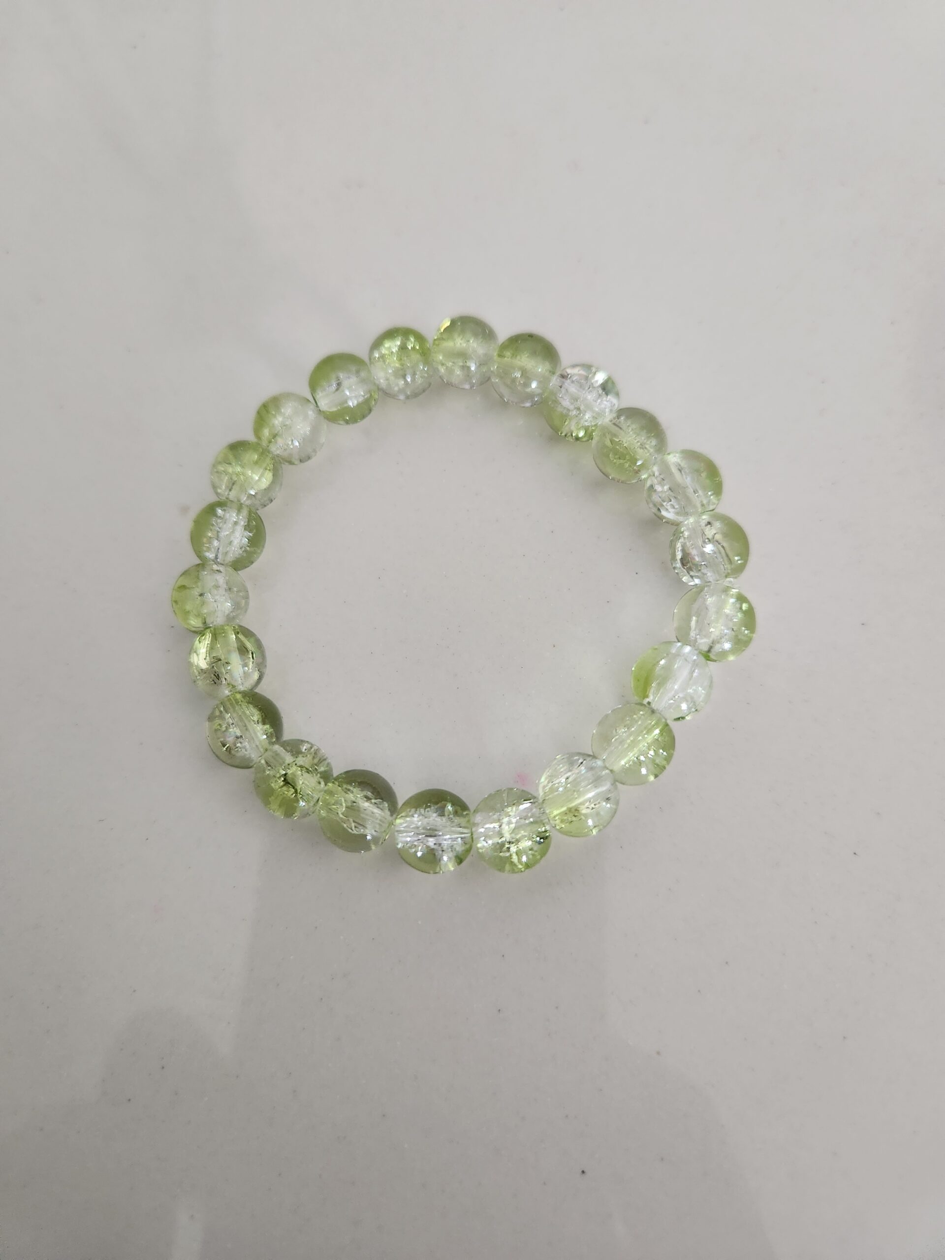 Mint Green Crackle Handmade Bracelet