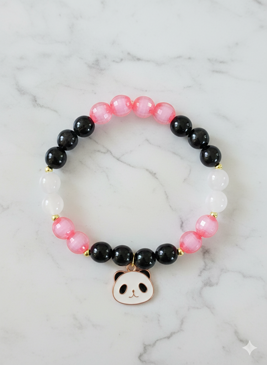 Kawaii Panda Cat's-Eye Handmade Semi Premium Bracelet
