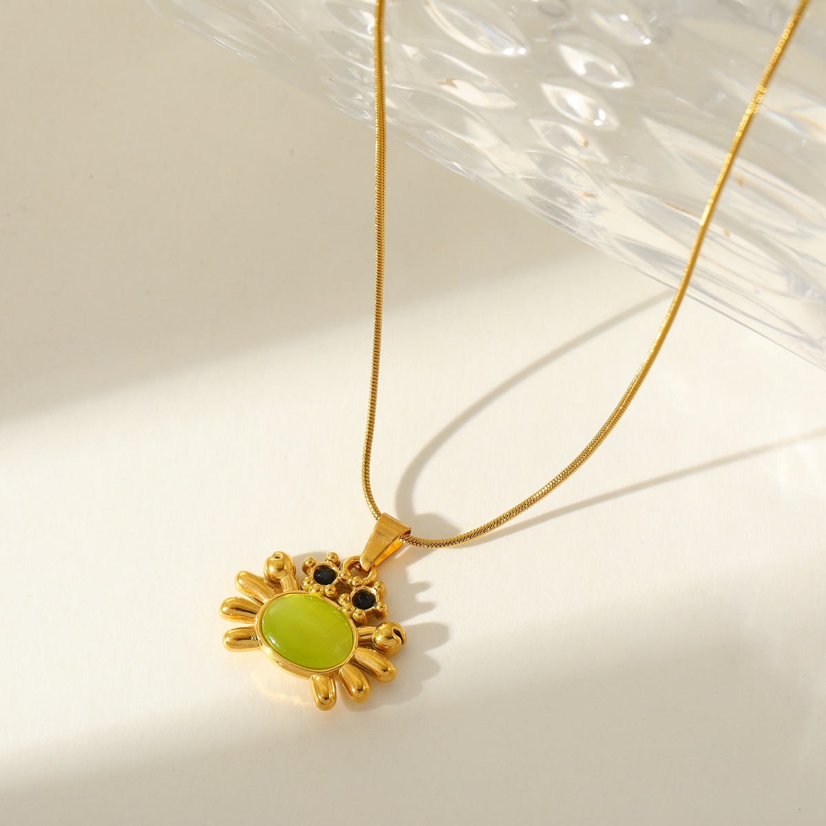 The Selenite Cancer Necklace SS 304 Anti Tarnish 18K Gold Plated