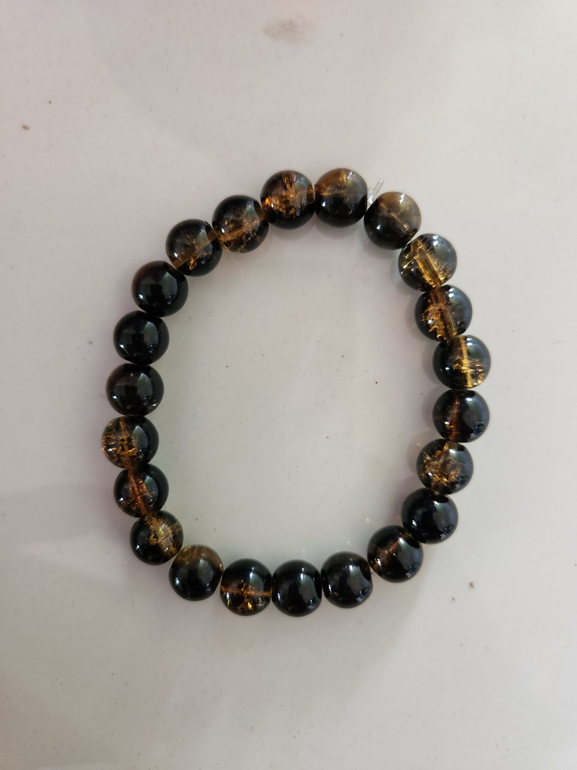 Smoky Obsidian Glow Handmade Budget Friendly Bracelet_TS3322