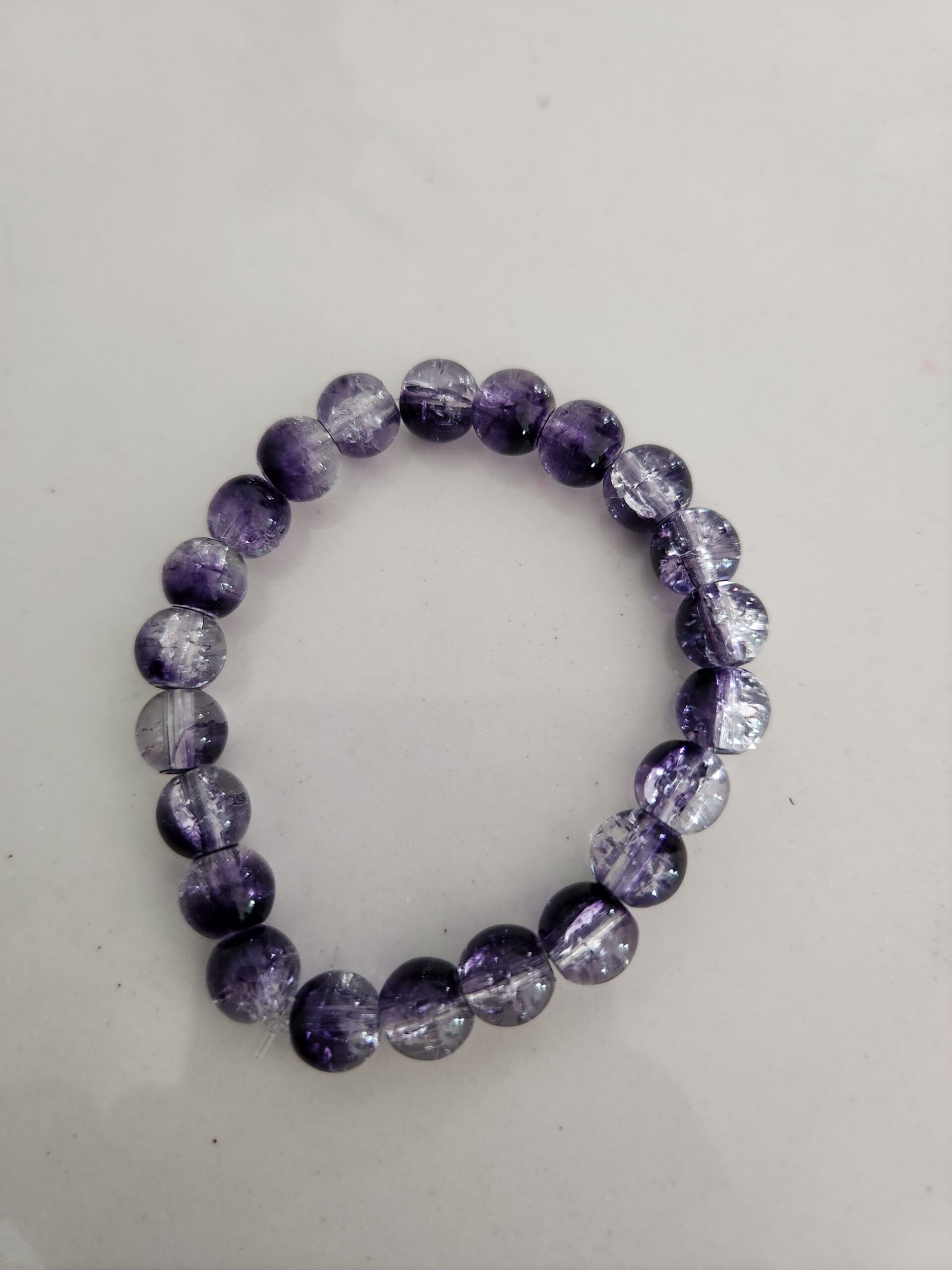 Aqua Tide Crackle Handmade Bracelet