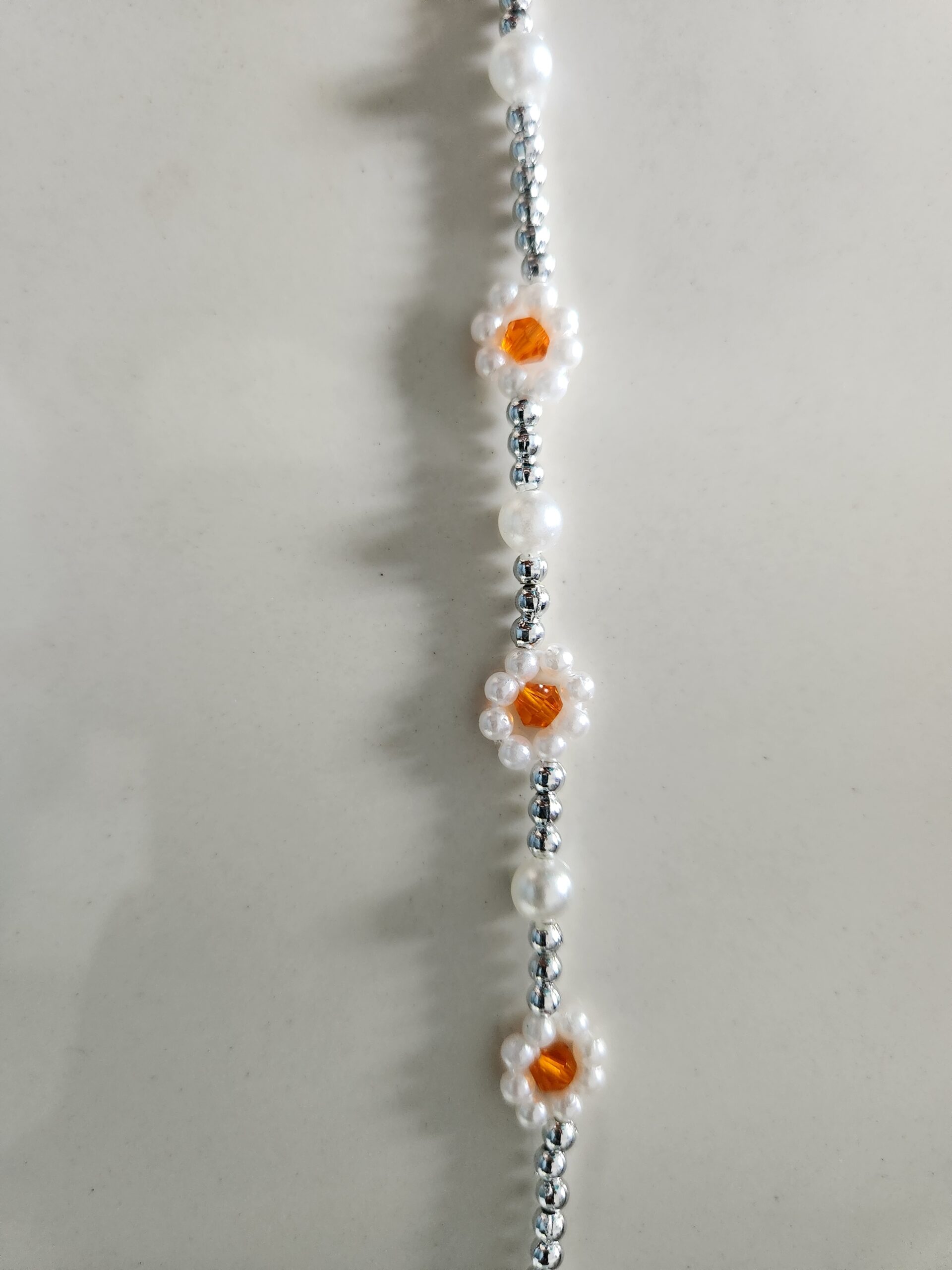 Citrus Sunburst Pearl Handmade Bracelet