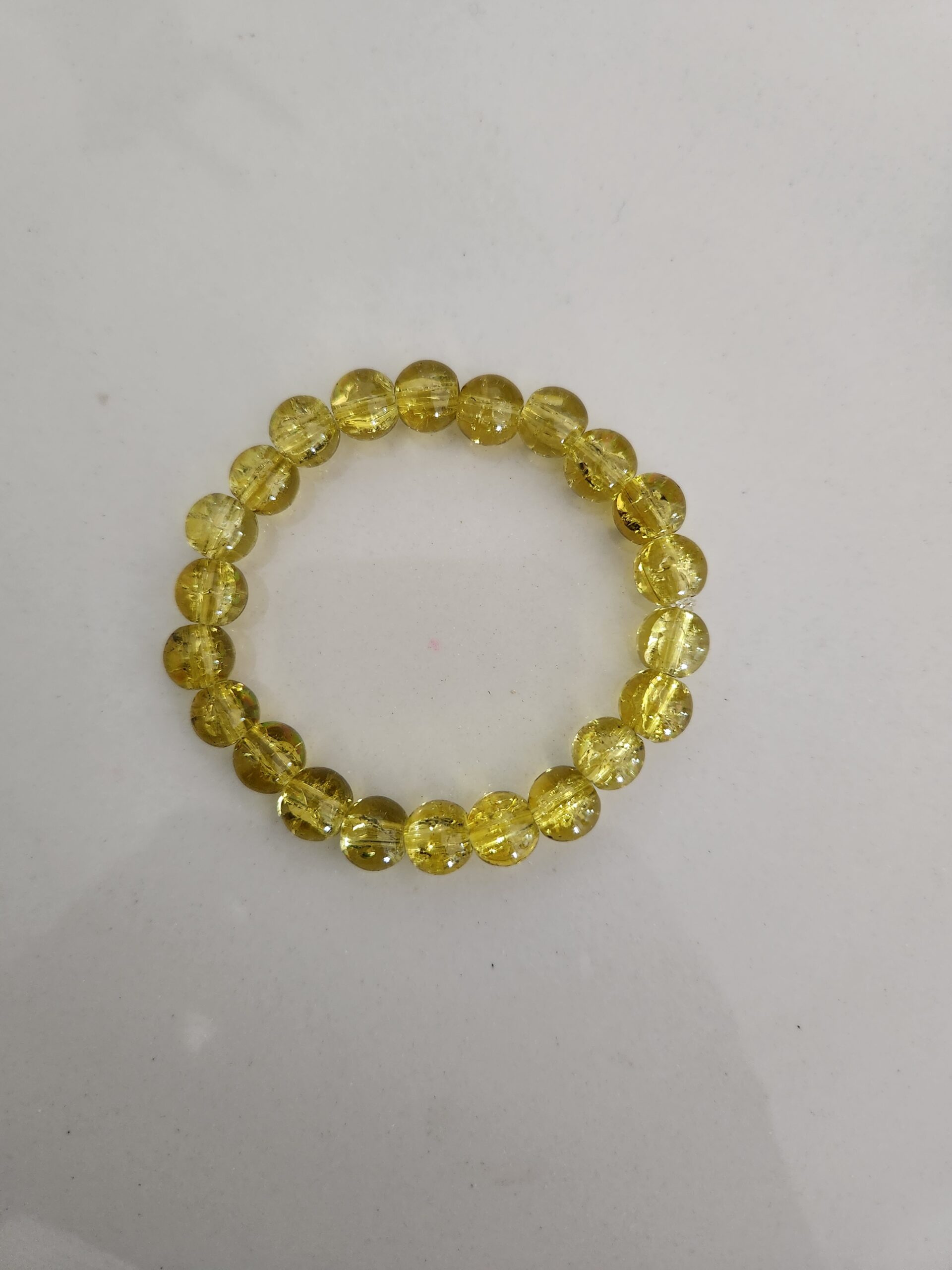 Golden Citrine Crackle Handmade Bracelet